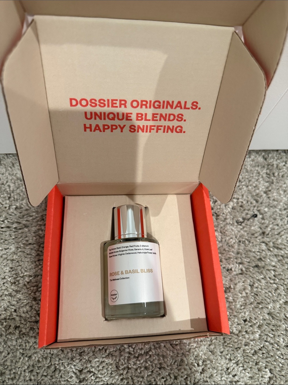 Dossier Rose & Basil  - Pink Bottle with Silver Cap